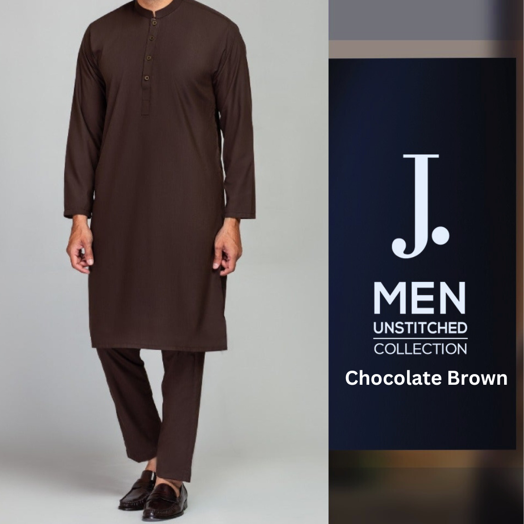 Italian Premium Boski–For Gents Shalwar Kameez-Summer & Winter ( Chocolate Brown)